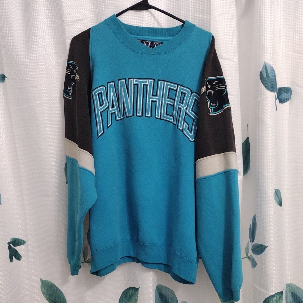 Panthers Teal and Black Men's Sweatshirt